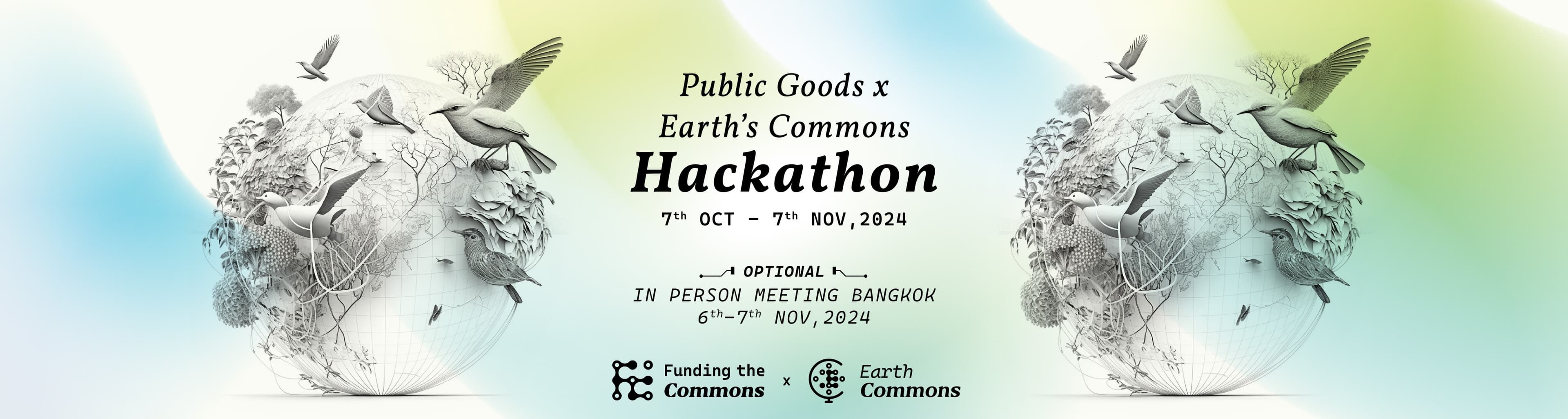 Funding the Commons & Earth Commons Hackathon banner