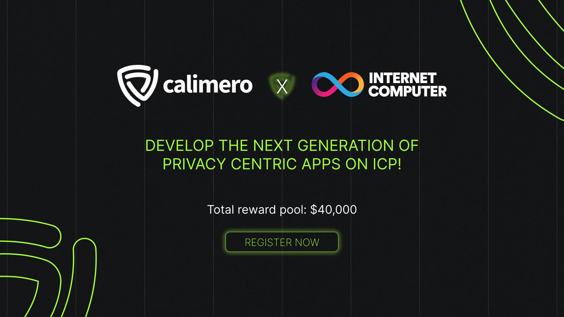 Calimero x ICP Hackathon banner
