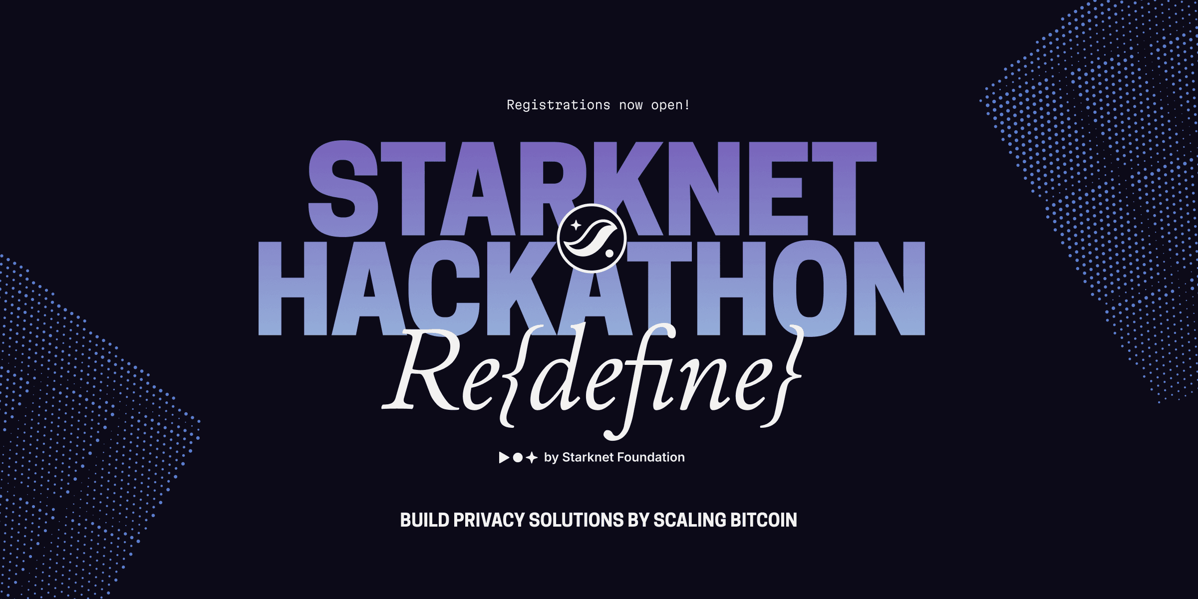 RE{DEFINE} HACKATHON | Starknet banner