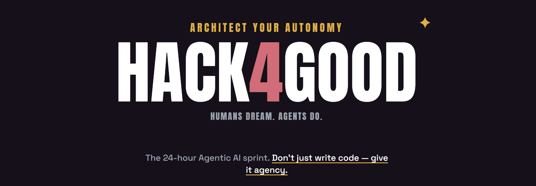 Hack4Good banner