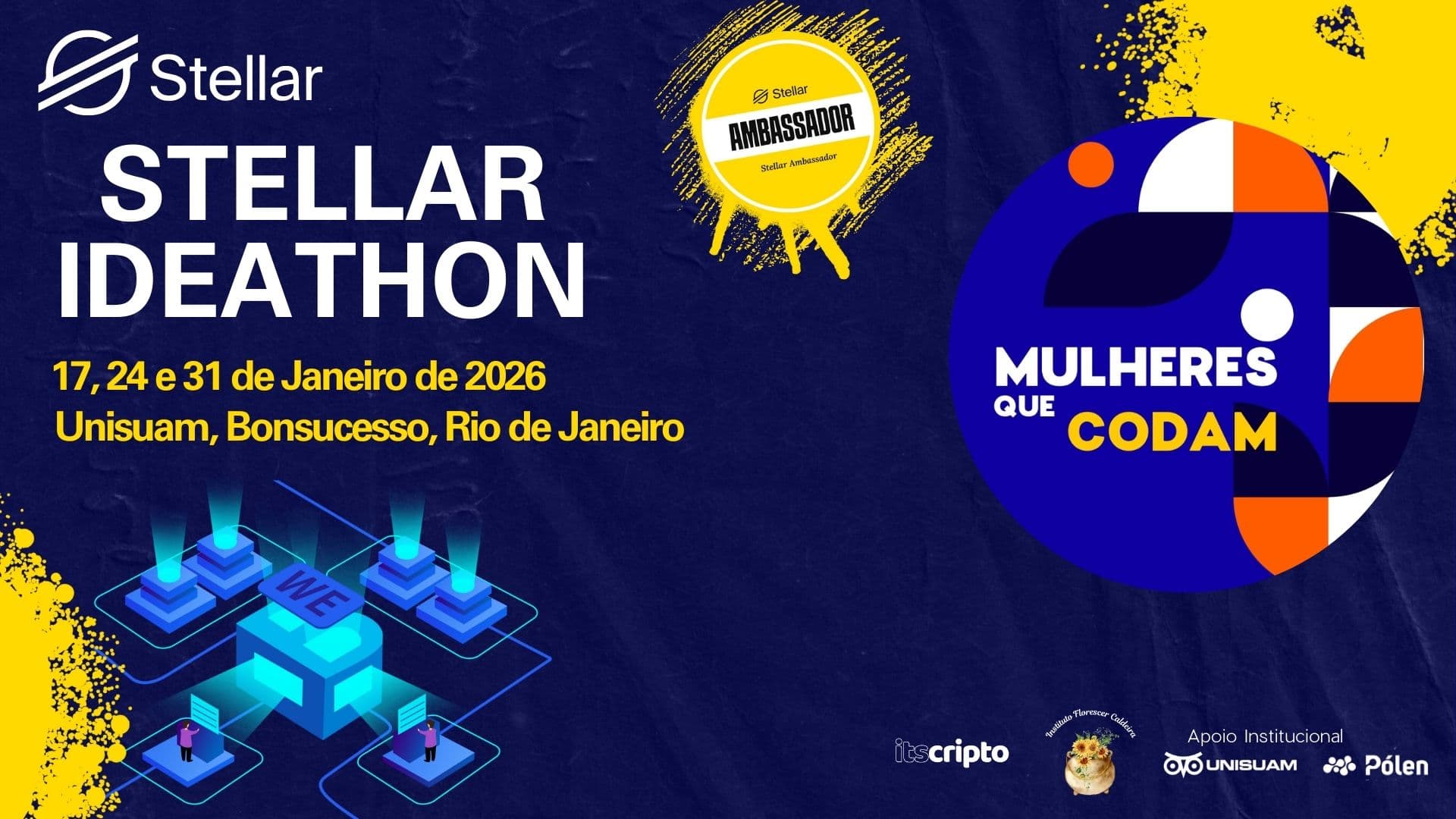 Stellar IdeaThon Mulheres Que Codam banner